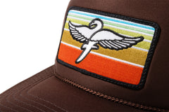 Fairdale Swan Trucker Hat (Brown w/ Sunrise Patch)