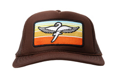 Fairdale Swan Trucker Hat (Brown w/ Sunrise Patch)
