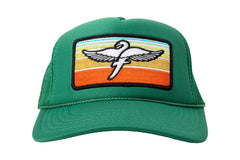Fairdale Swan Trucker Hat (Kelly Green w/ Sunrise Patch)