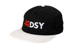 Odyssey 40DSY Hat (Black/White with Red/White Embroidery)