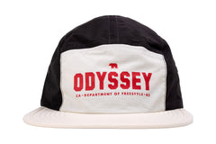 Odyssey Campus Nylon Camper Hat (Off-White/Black w/ Red Screen Print)