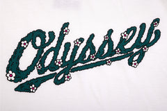 Odyssey Slugger Shrub Tee (White w/ Green + White + Black + Fuchsia Ink)