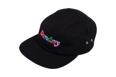 Sunday Classy Scribble Camper Hat (Black w/ Multicolor Embroidery)