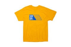 Sunday Stairs Tee (Gold w/ Navy Ink)