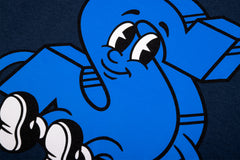 Sunday S Man Tee (Navy Blue w/ Blue + White + Black Ink)