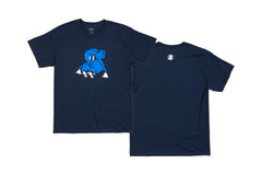 Sunday S Man Tee (Navy Blue w/ Blue + White + Black Ink)