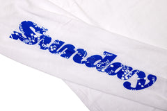 Sunday Star Map Long Sleeve (White w/ Navy Pattern Ink)