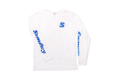 Sunday Star Map Long Sleeve (White w/ Navy Pattern Ink)